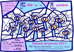 affiche diocèse de Limoges  fête de l'éveil à la foi 29 janvier 2011