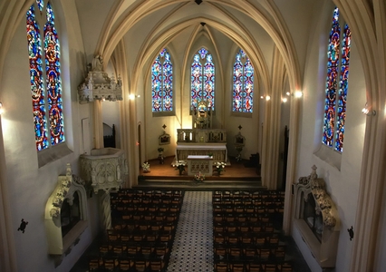 Tourisme à Aixe-sur-Vienne: intérieur de la chapelle Notre Dame d'Arliquet, diocèse de Limoges 